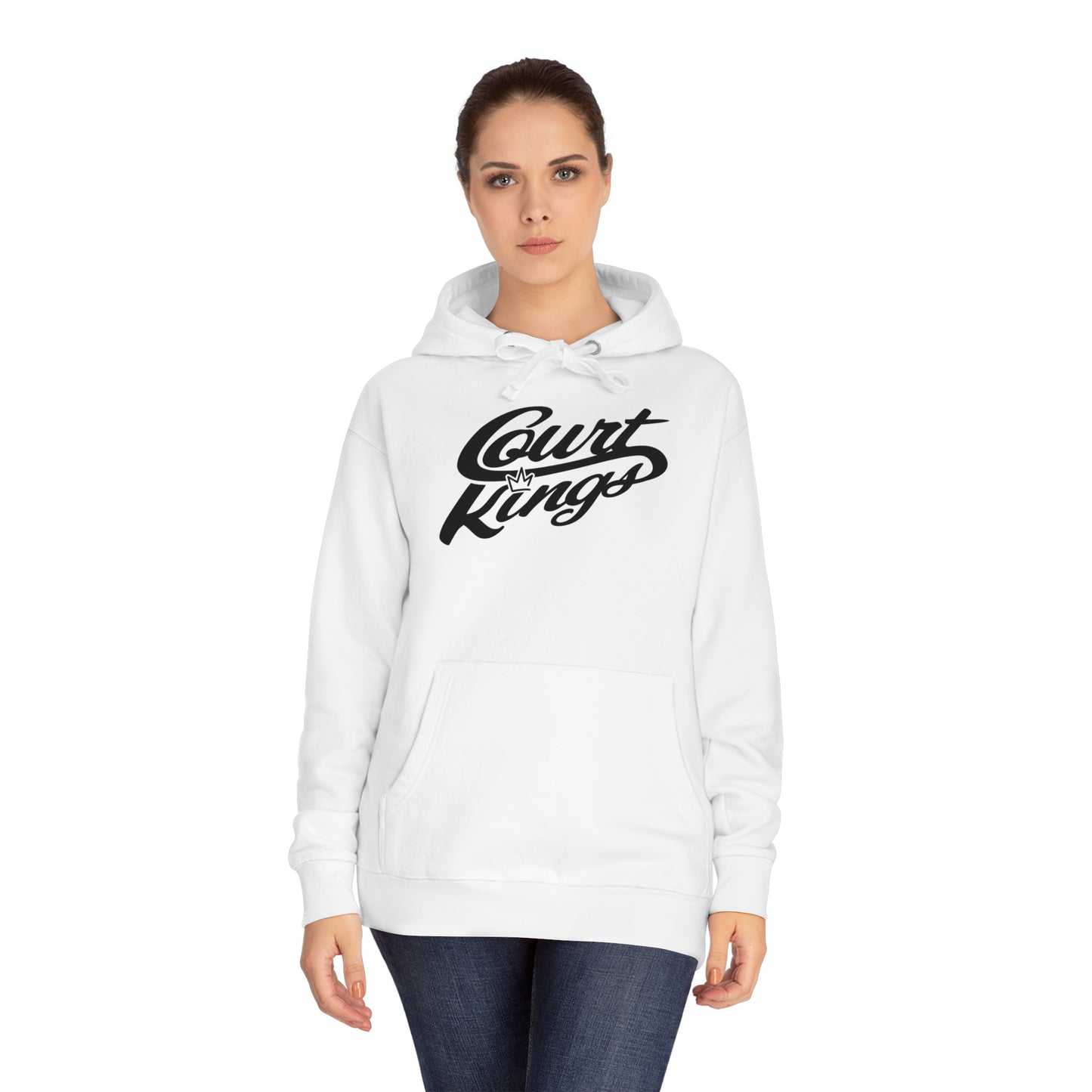 Court Kings Unisex Fleece Hoodie White