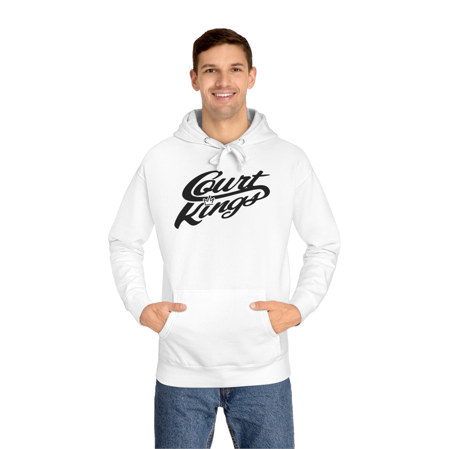 Court Kings Unisex Fleece Hoodie White